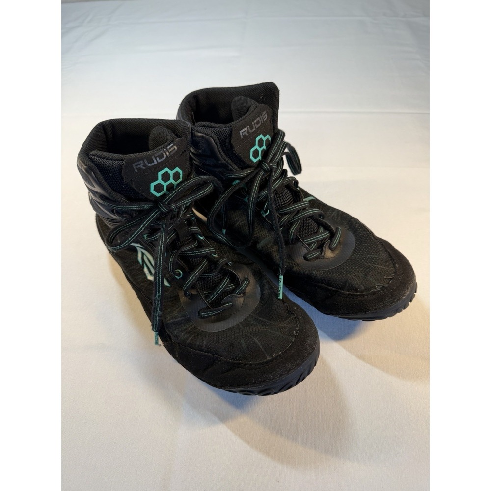 RUDIS Kyle Snyder Infinity‎ Black and Teal Wrestling Shoes Size 10